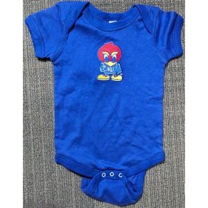 New Kansas Jayhawks Baby 12 Months Creeper Bodysuit University KU Nwt Infant